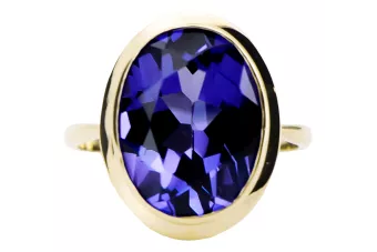Ring Saphir 14 Karat Gelbgold Vintage vrc285y